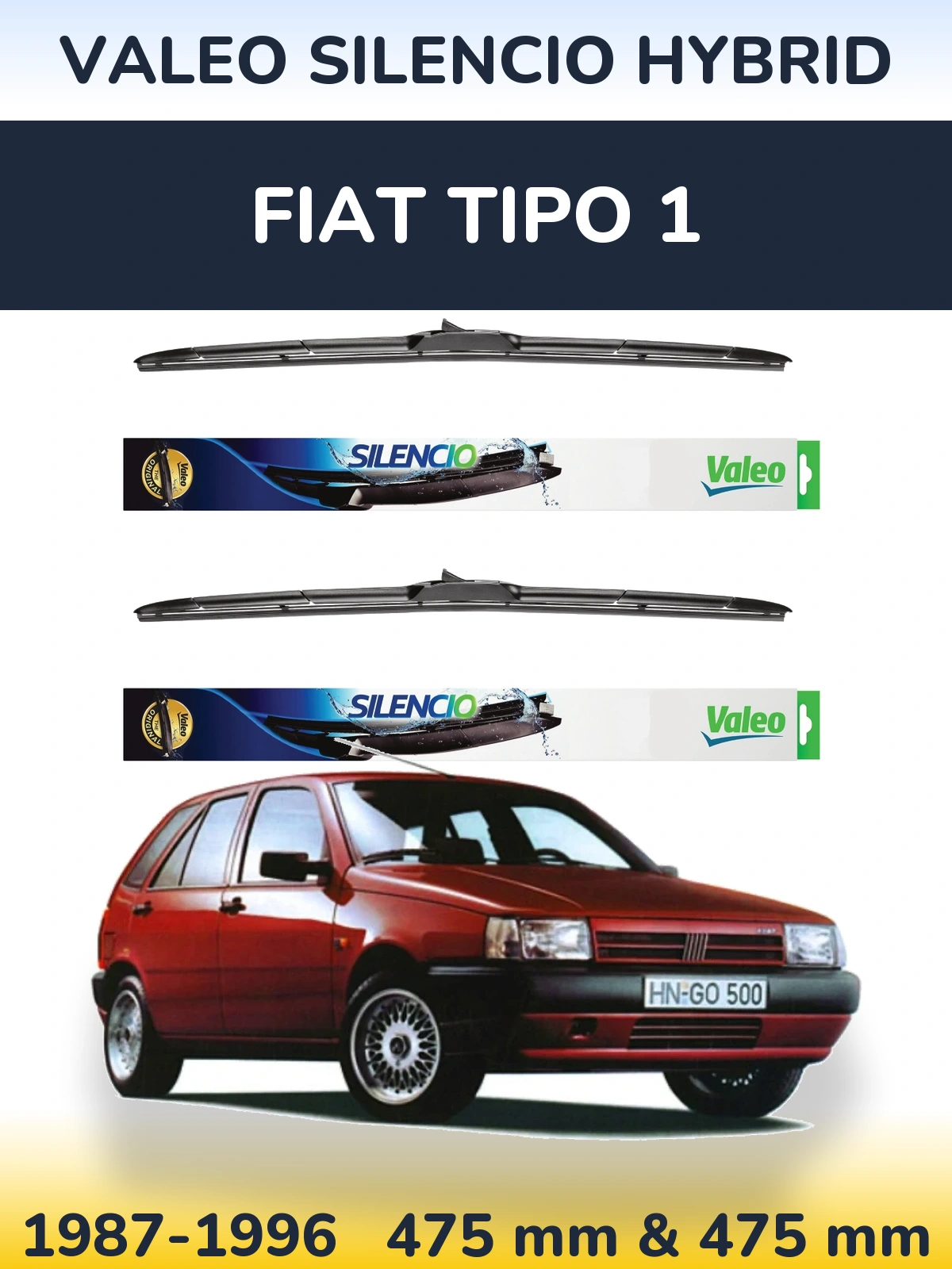 Torkarblad Valeo Silencio Hybrid för Fiat Tipo 1