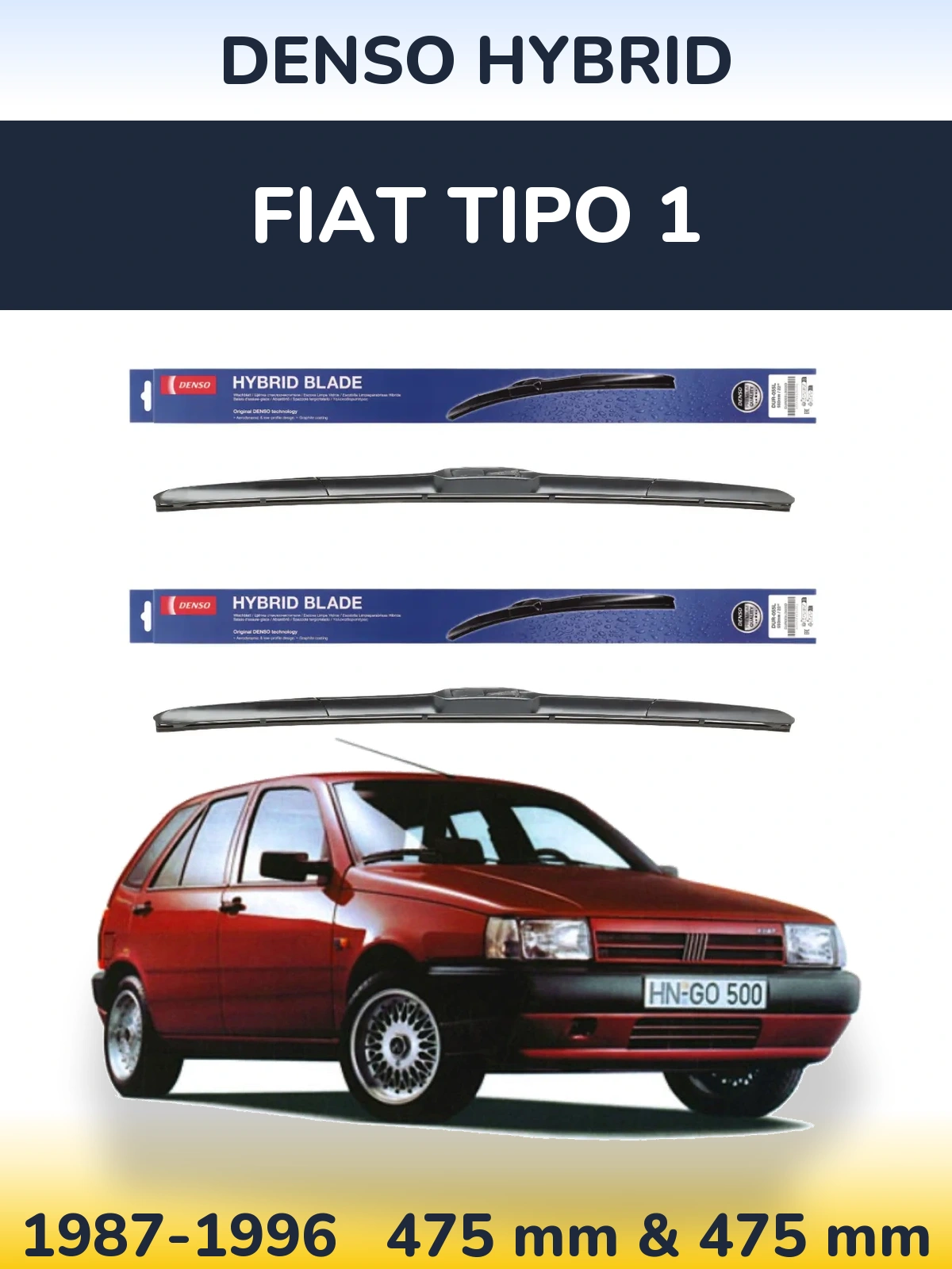Torkarblad Denso Hybrid för Fiat Tipo 1