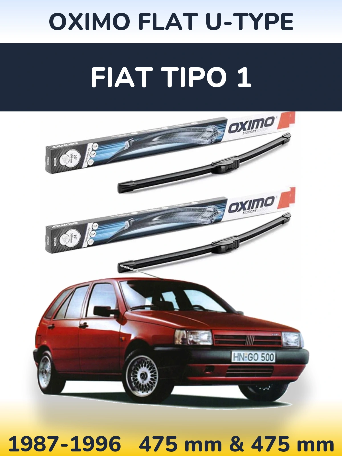 Torkarblad Oximo Flat U-type för Fiat Tipo 1