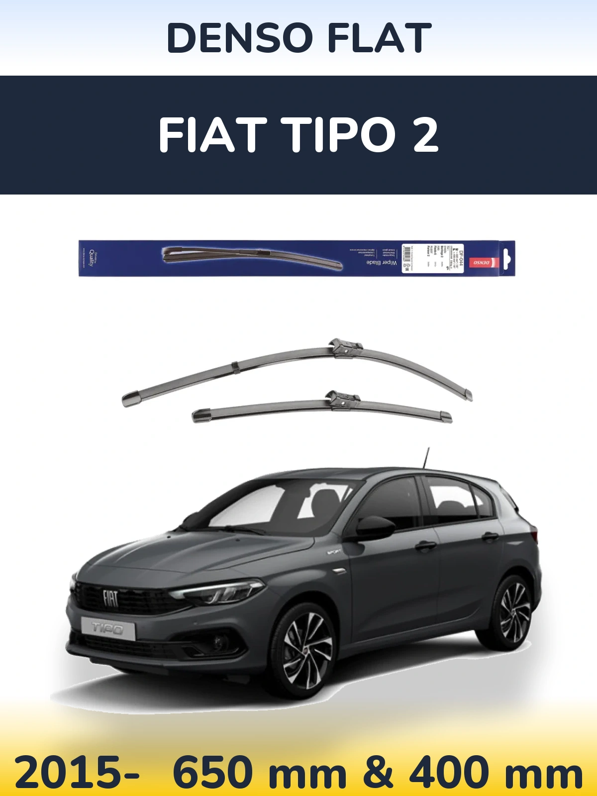 Torkarblad Denso Flat för Fiat Tipo 2
