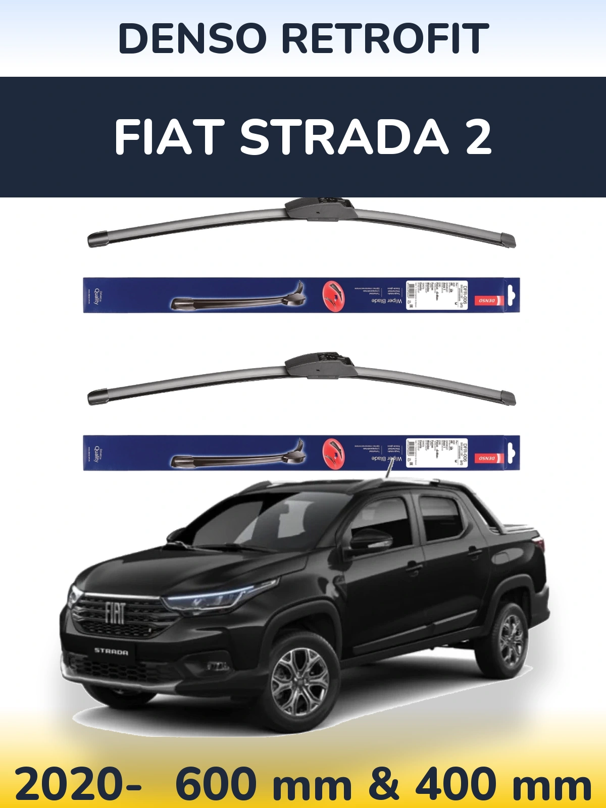 Torkarblad Denso Retrofit för Fiat Strada 2