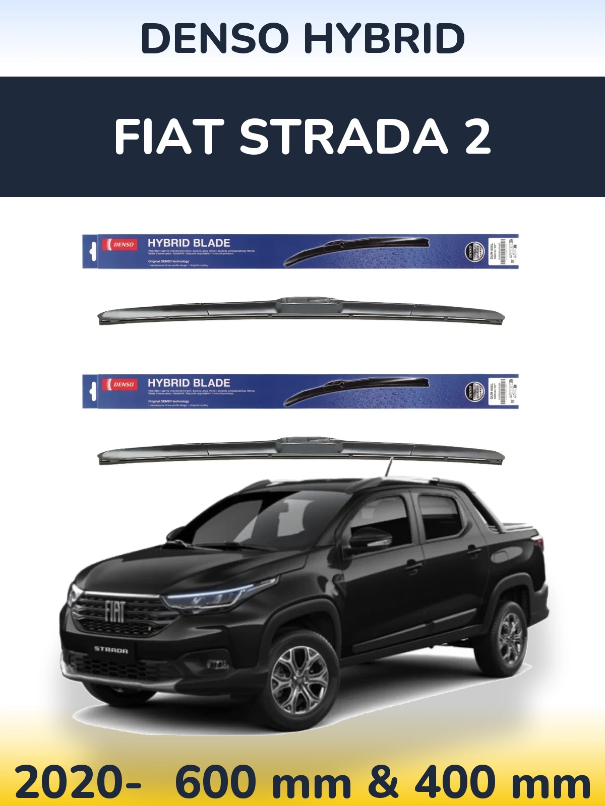 Torkarblad Denso Hybrid för Fiat Strada 2