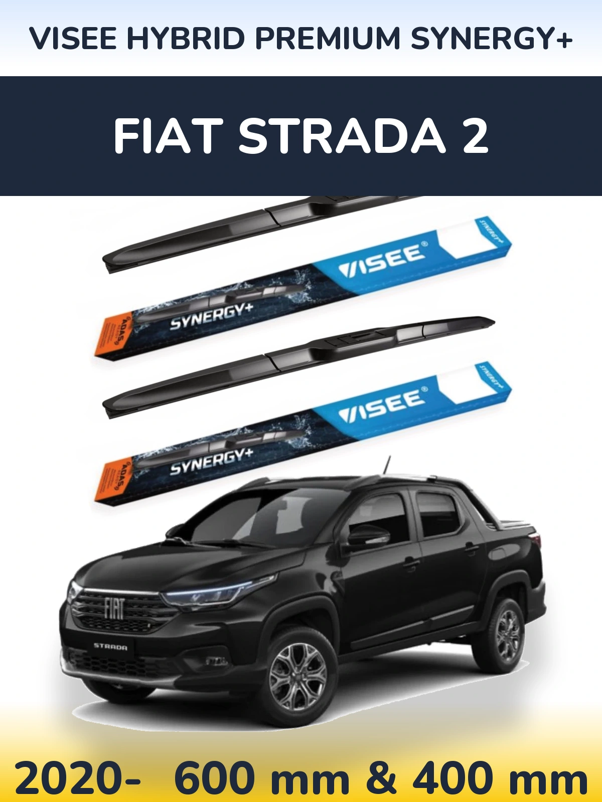 Torkarblad VISEE HYBRID PREMIUM SYNERGY+ för Fiat Strada 2
