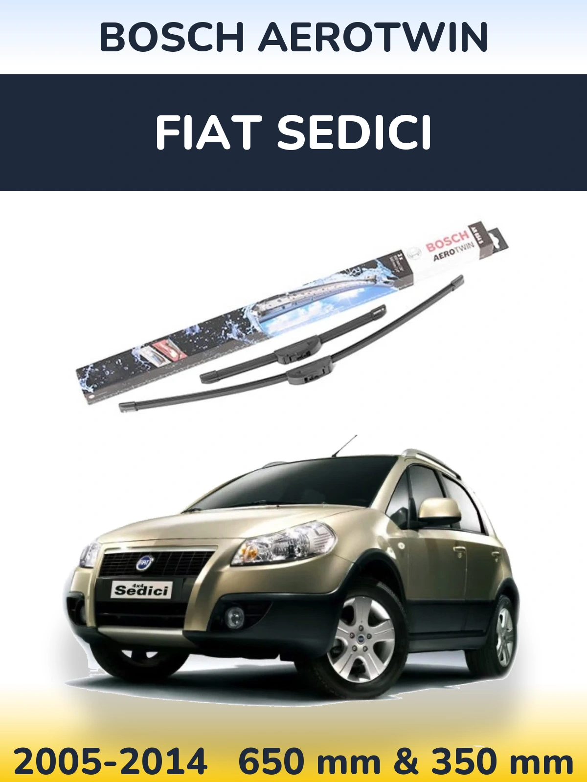 Torkarblad BOSCH AeroTwin för Fiat Sedici