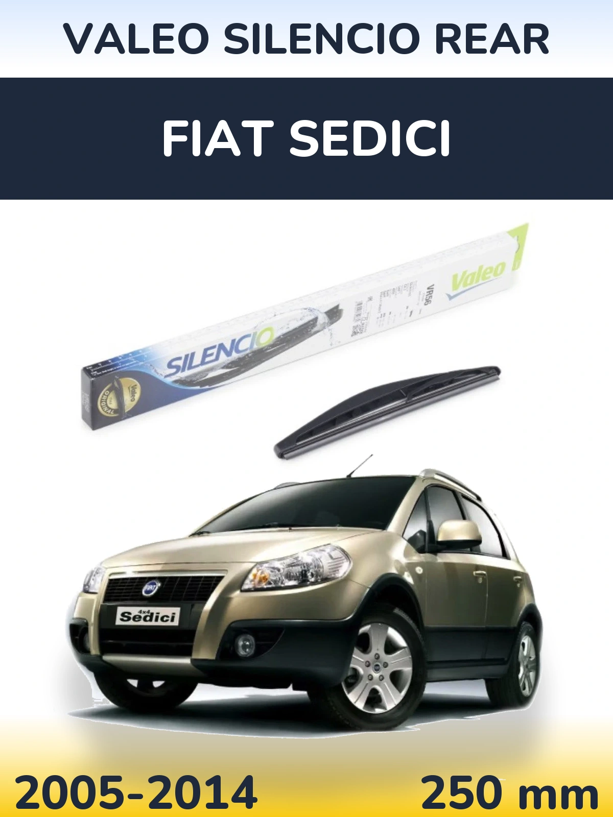 Torkarblad Valeo Silencio Rear för Fiat Sedici