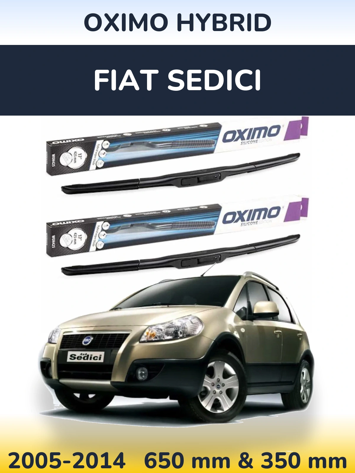 Torkarblad Oximo Hybrid för Fiat Sedici