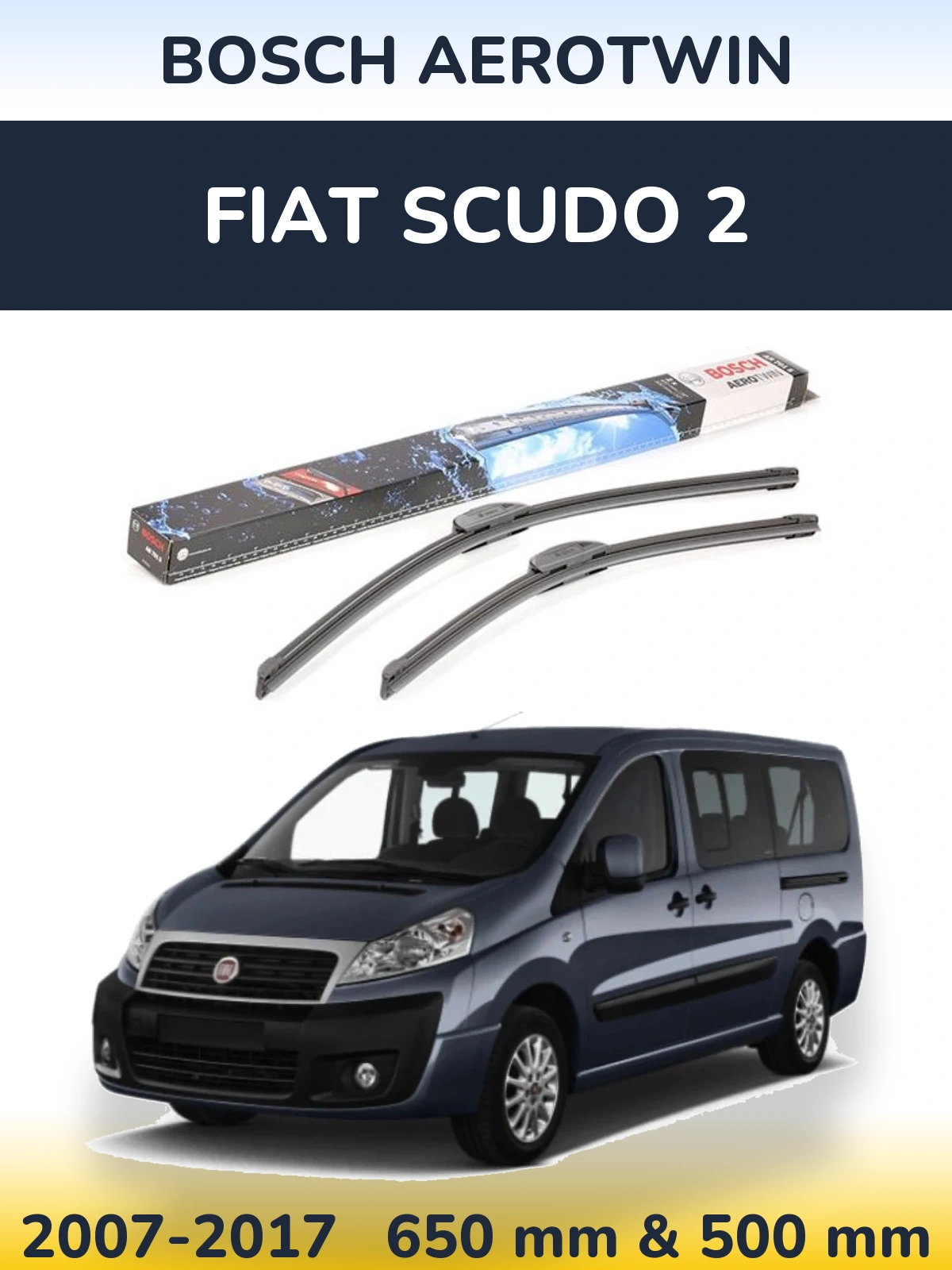Torkarblad BOSCH AeroTwin för Fiat Scudo 2