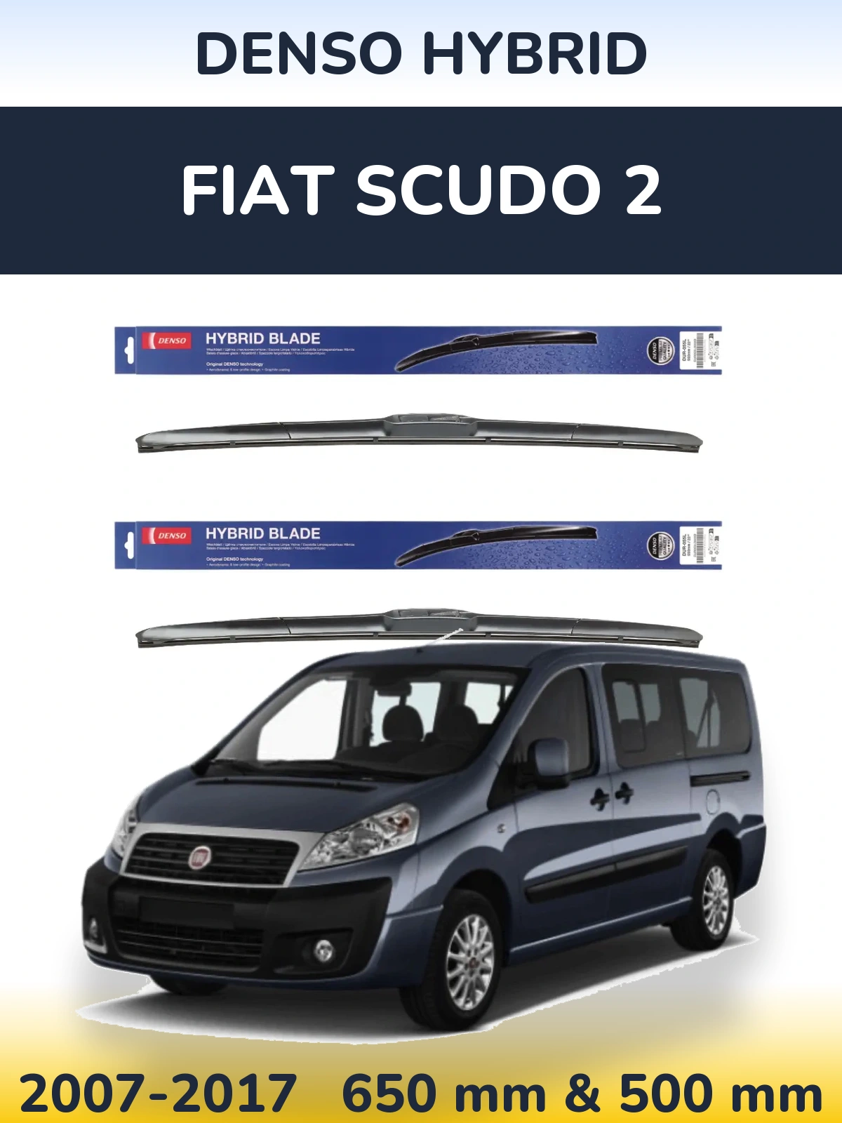 Torkarblad Denso Hybrid för Fiat Scudo 2