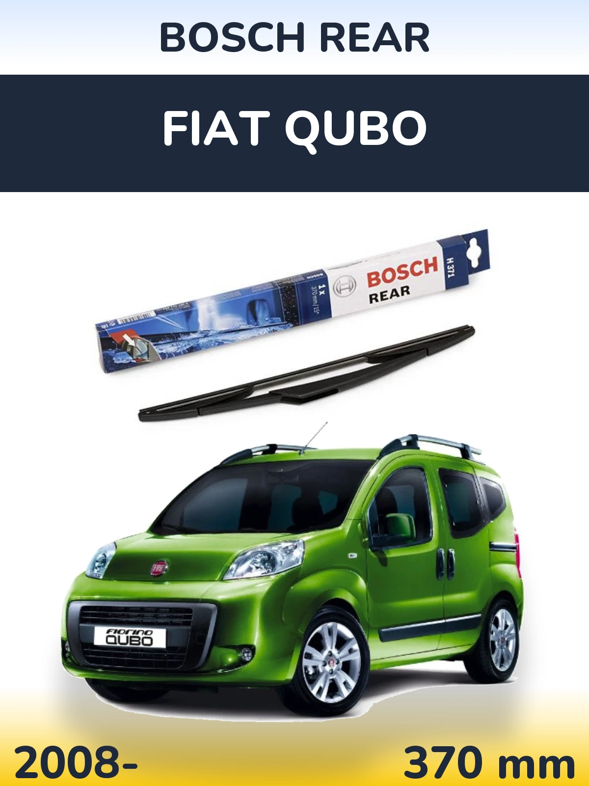 Задний дворник BOSCH Rear 370 мм для Fiat Qubo 2008-2026