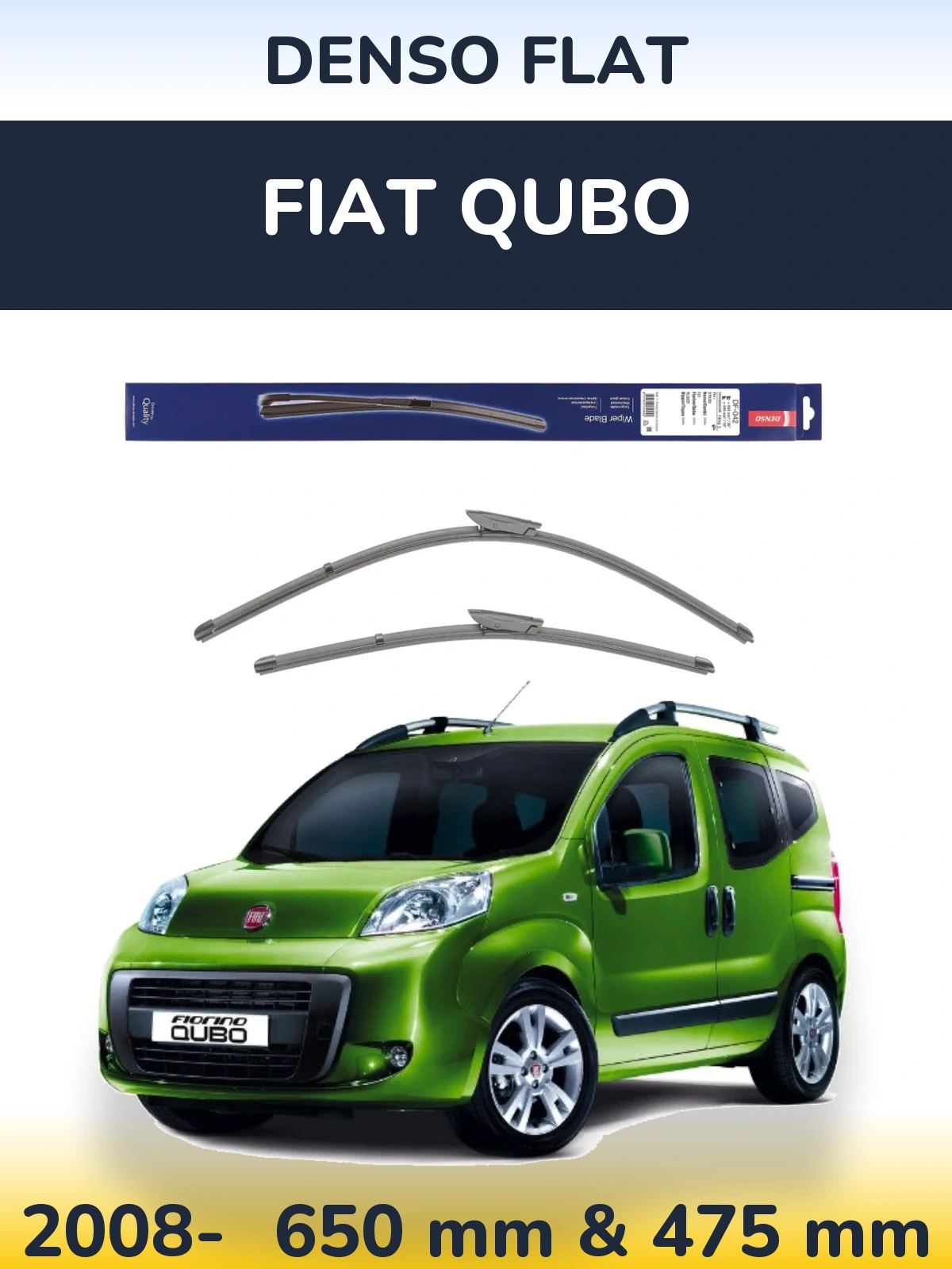 Torkarblad Denso Flat för Fiat Qubo