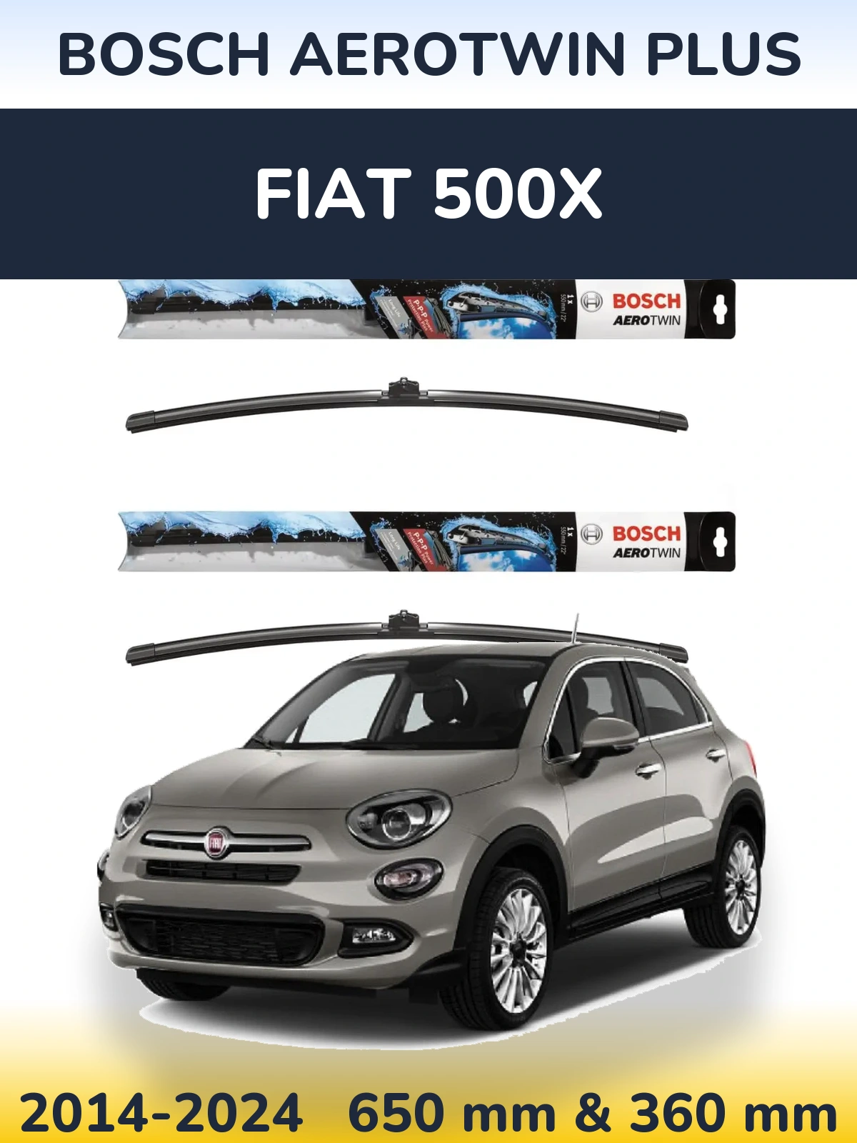 Torkarblad BOSCH AeroTwin Plus för Fiat 500X
