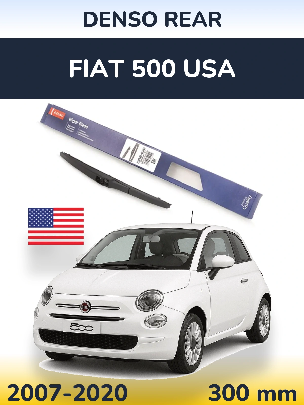 Torkarblad Denso Rear för Fiat 500 USA