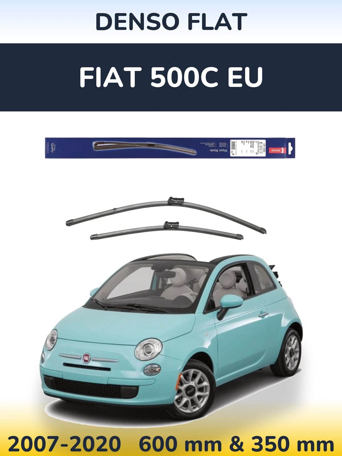 Torkarblad Denso Flat för Fiat 500C EU