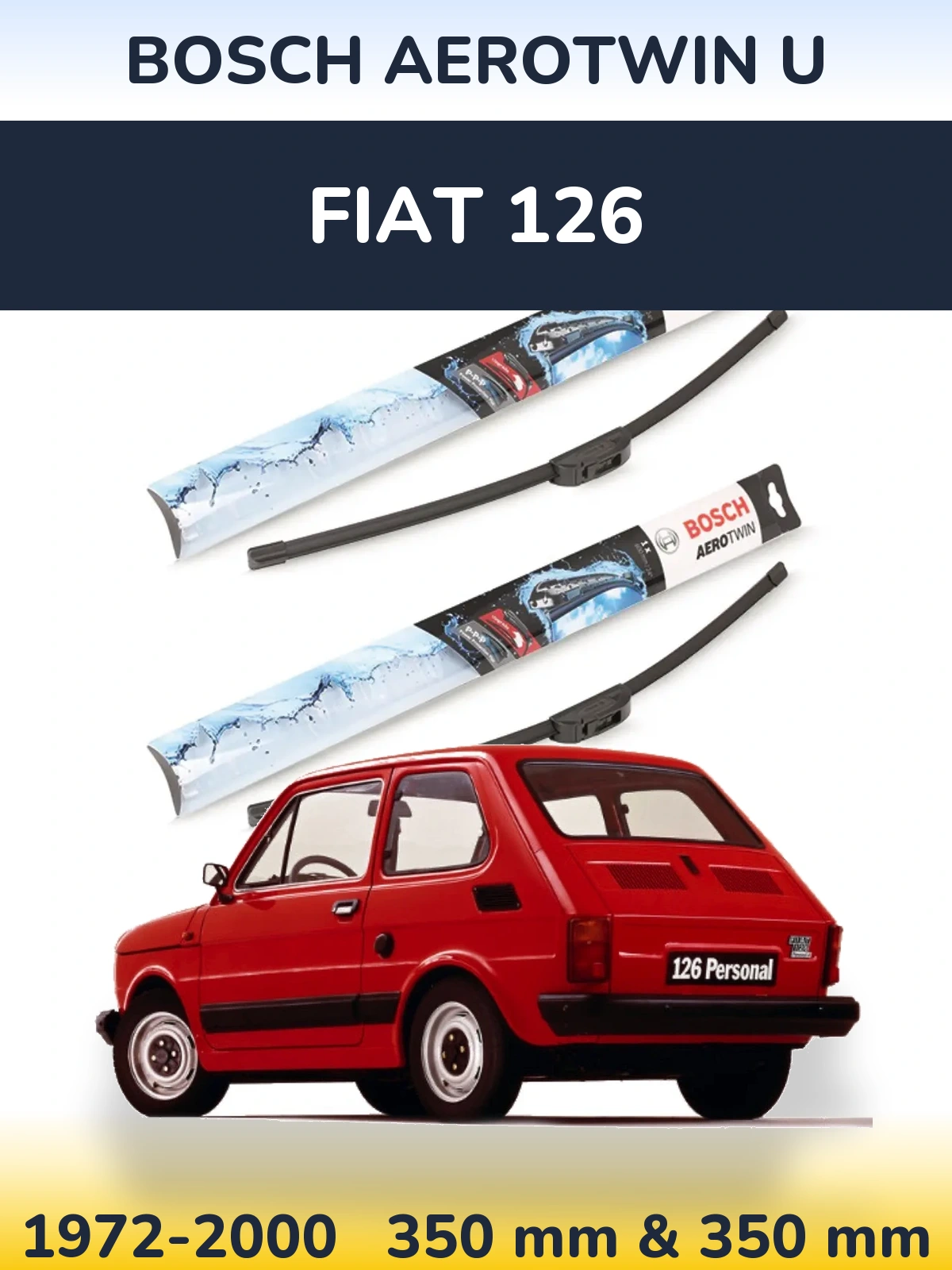 Torkarblad BOSCH AeroTwin U för Fiat 126