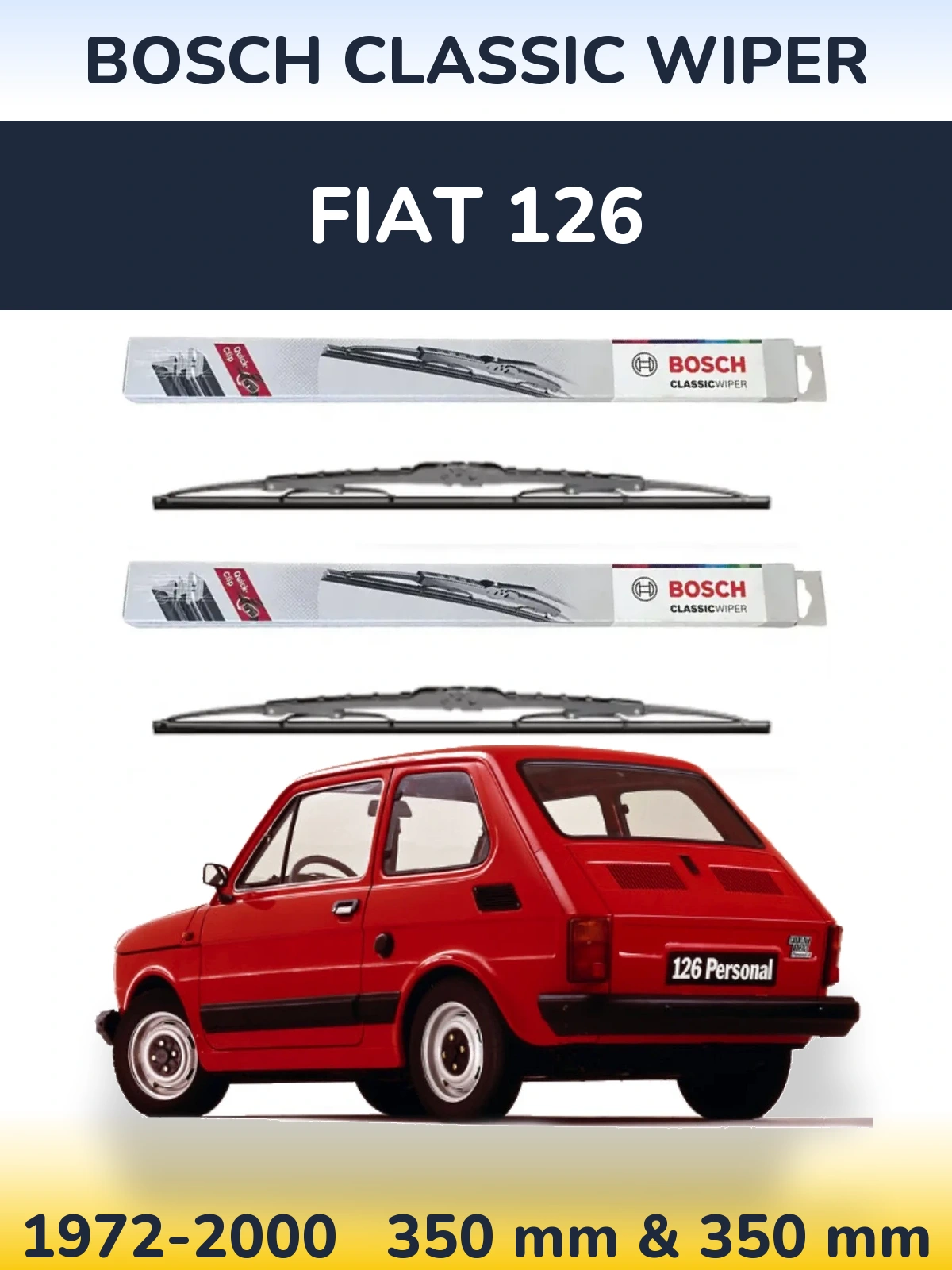 Torkarblad BOSCH Classic Wiper för Fiat 126