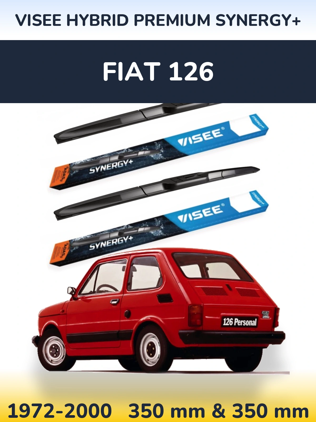 Torkarblad VISEE HYBRID PREMIUM SYNERGY+ för Fiat 126