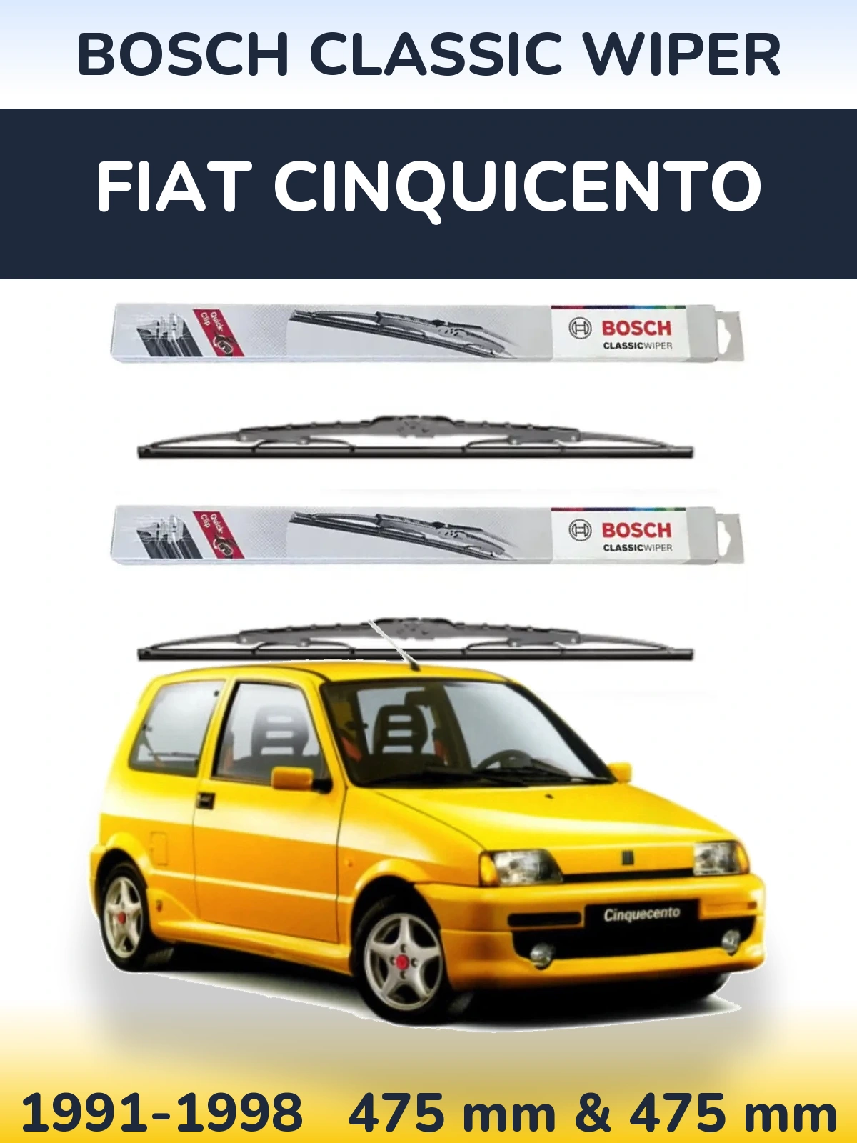 Torkarblad BOSCH Classic Wiper för Fiat Cinquicento