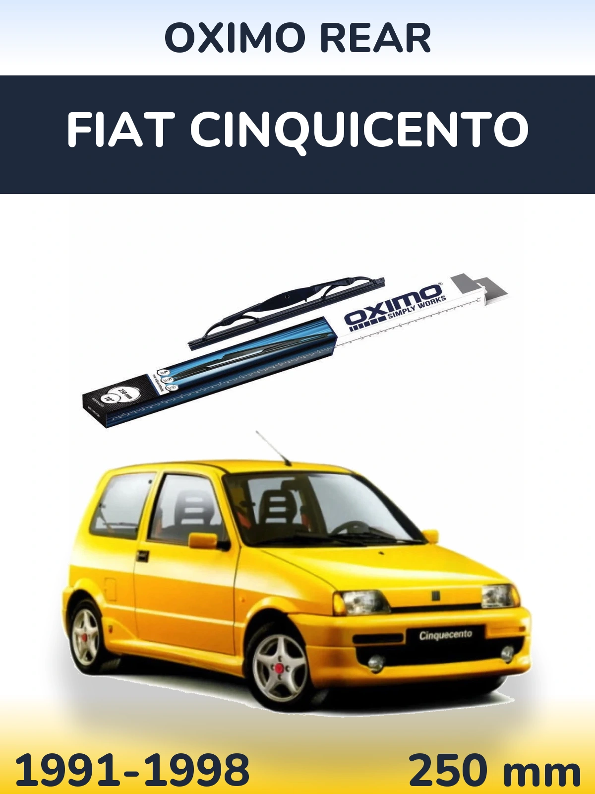 Torkarblad Oximo Rear för Fiat Cinquicento