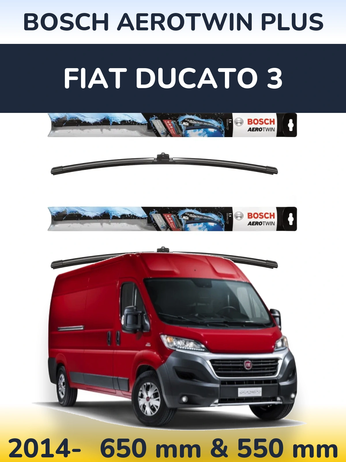 Torkarblad BOSCH AeroTwin Plus för Fiat Ducato 3