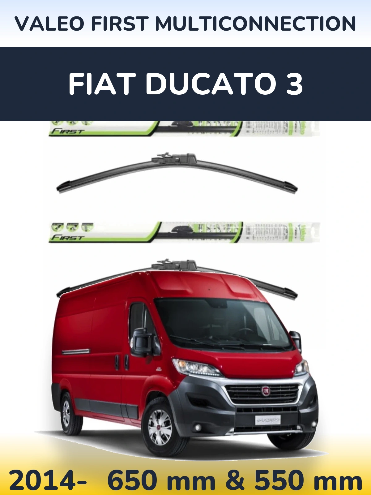Torkarblad Valeo First MultiConnection för Fiat Ducato 3