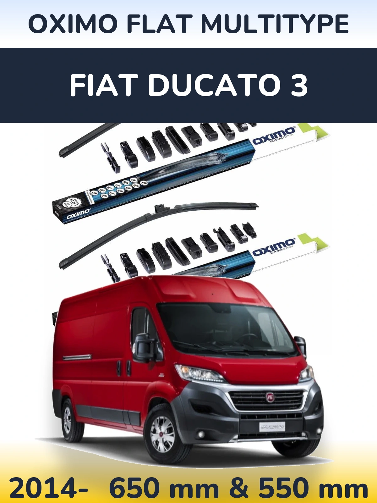 Torkarblad Oximo Flat MultiType för Fiat Ducato 3