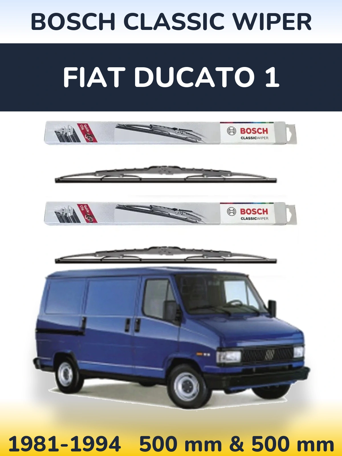 Torkarblad BOSCH Classic Wiper för Fiat Ducato 1