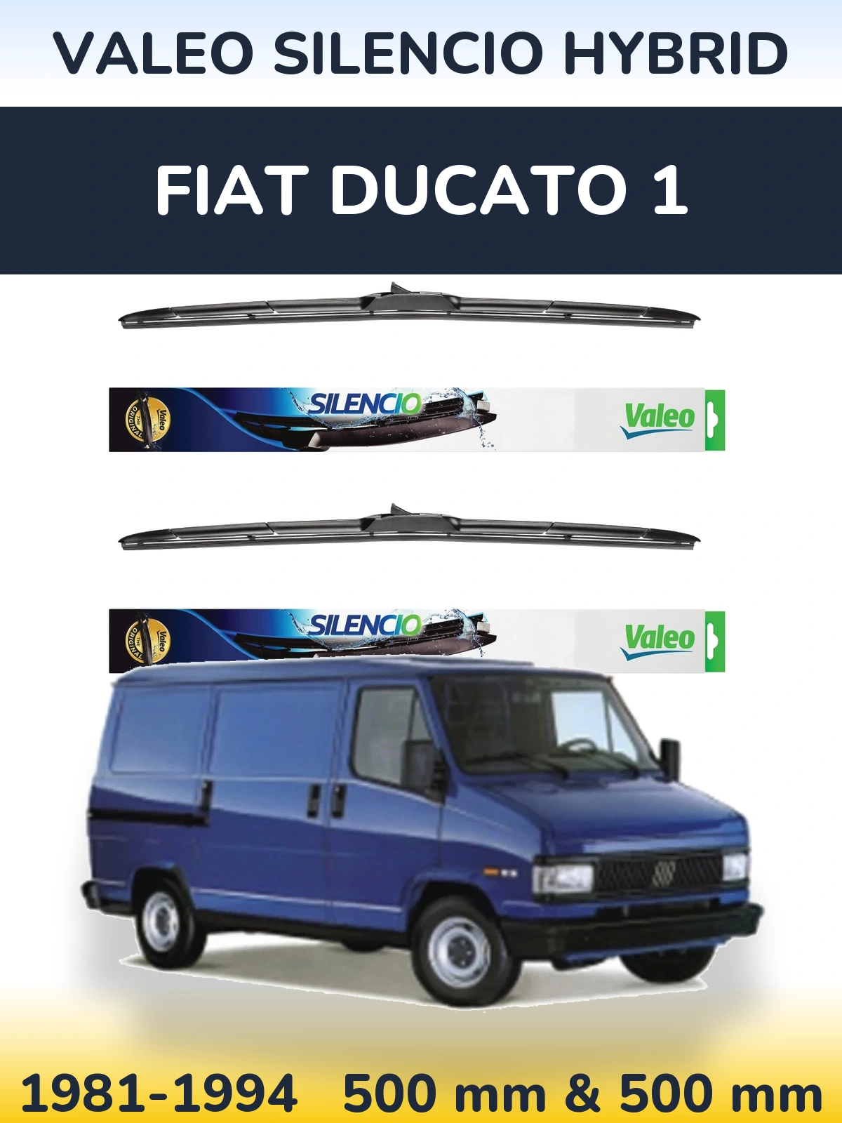 Torkarblad Valeo Silencio Hybrid för Fiat Ducato 1
