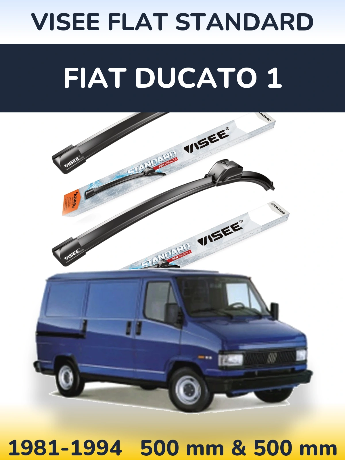 Torkarblad VISEE FLAT STANDARD för Fiat Ducato 1