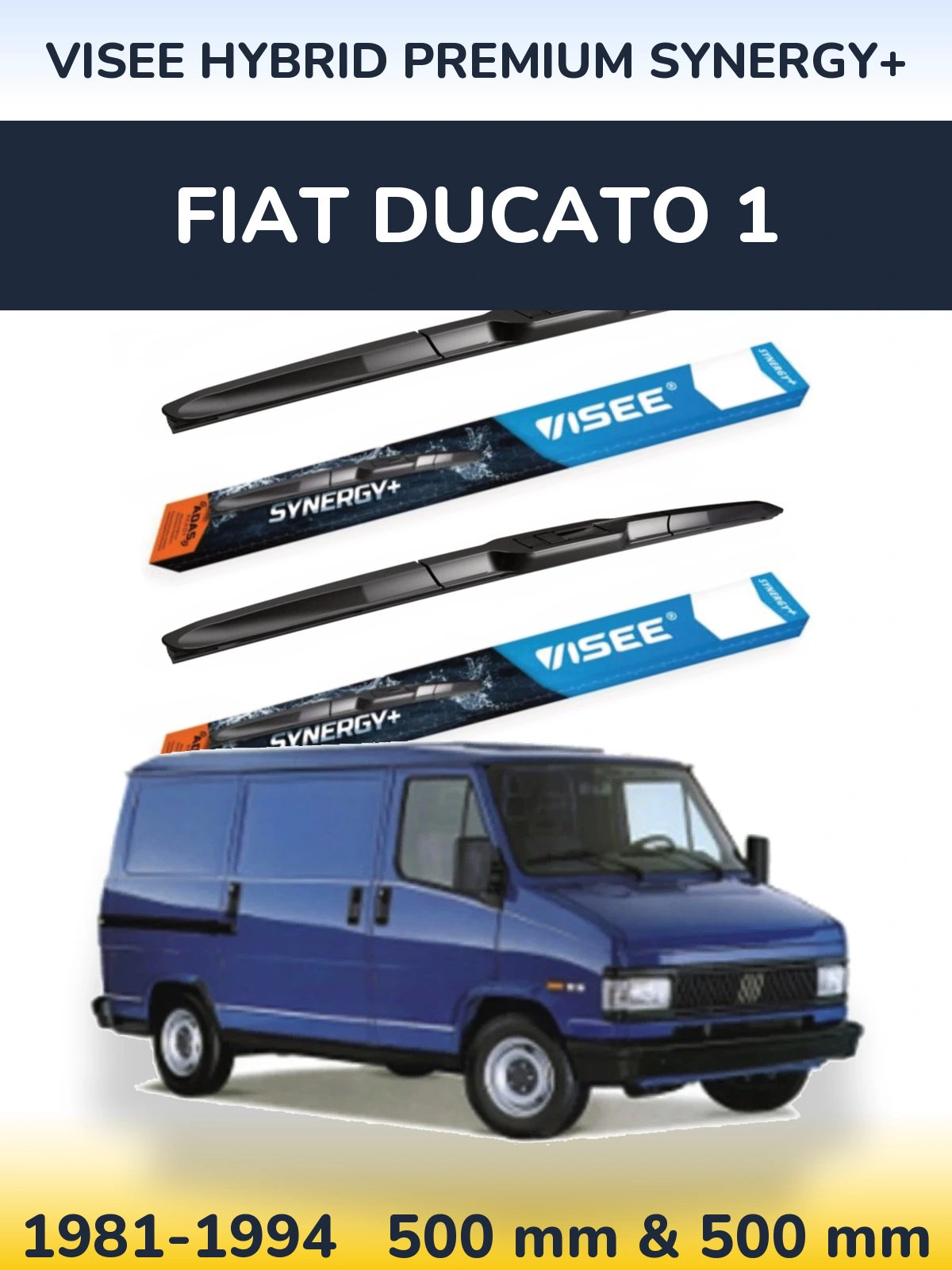 Torkarblad VISEE HYBRID PREMIUM SYNERGY+ för Fiat Ducato 1