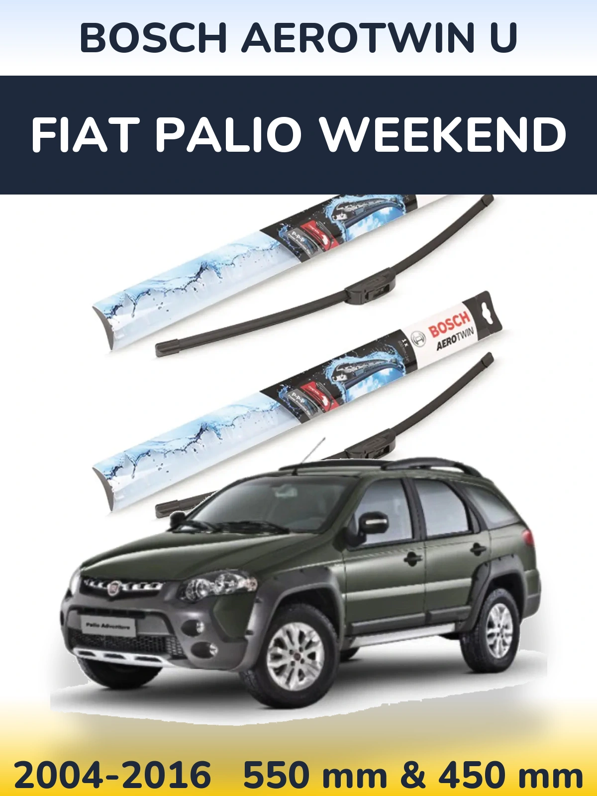 Torkarblad BOSCH AeroTwin U för Fiat Palio Weekend