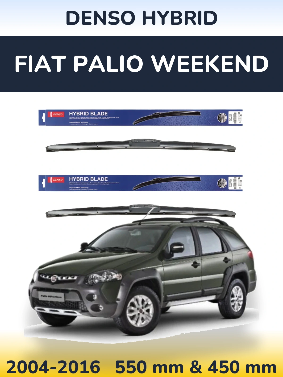 Torkarblad Denso Hybrid för Fiat Palio Weekend