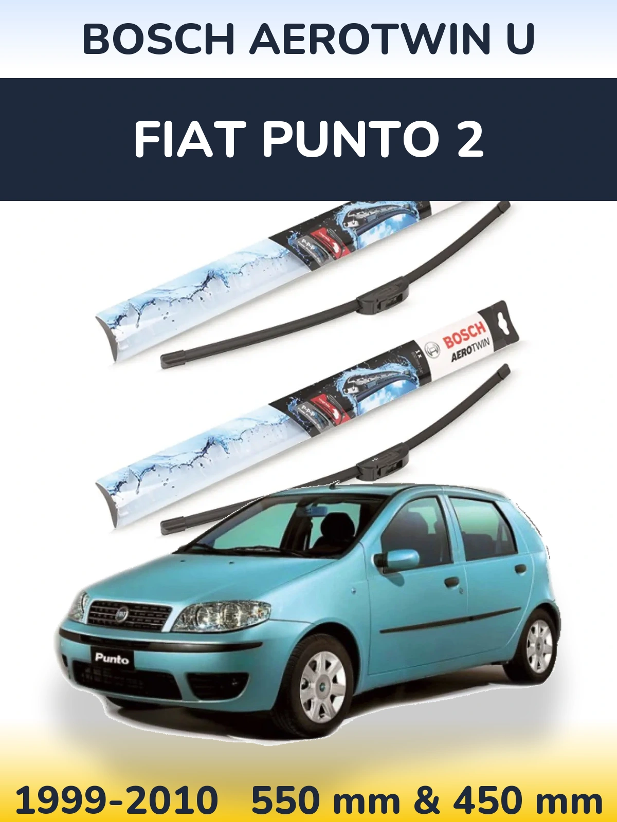 Torkarblad BOSCH AeroTwin U för Fiat Punto 2