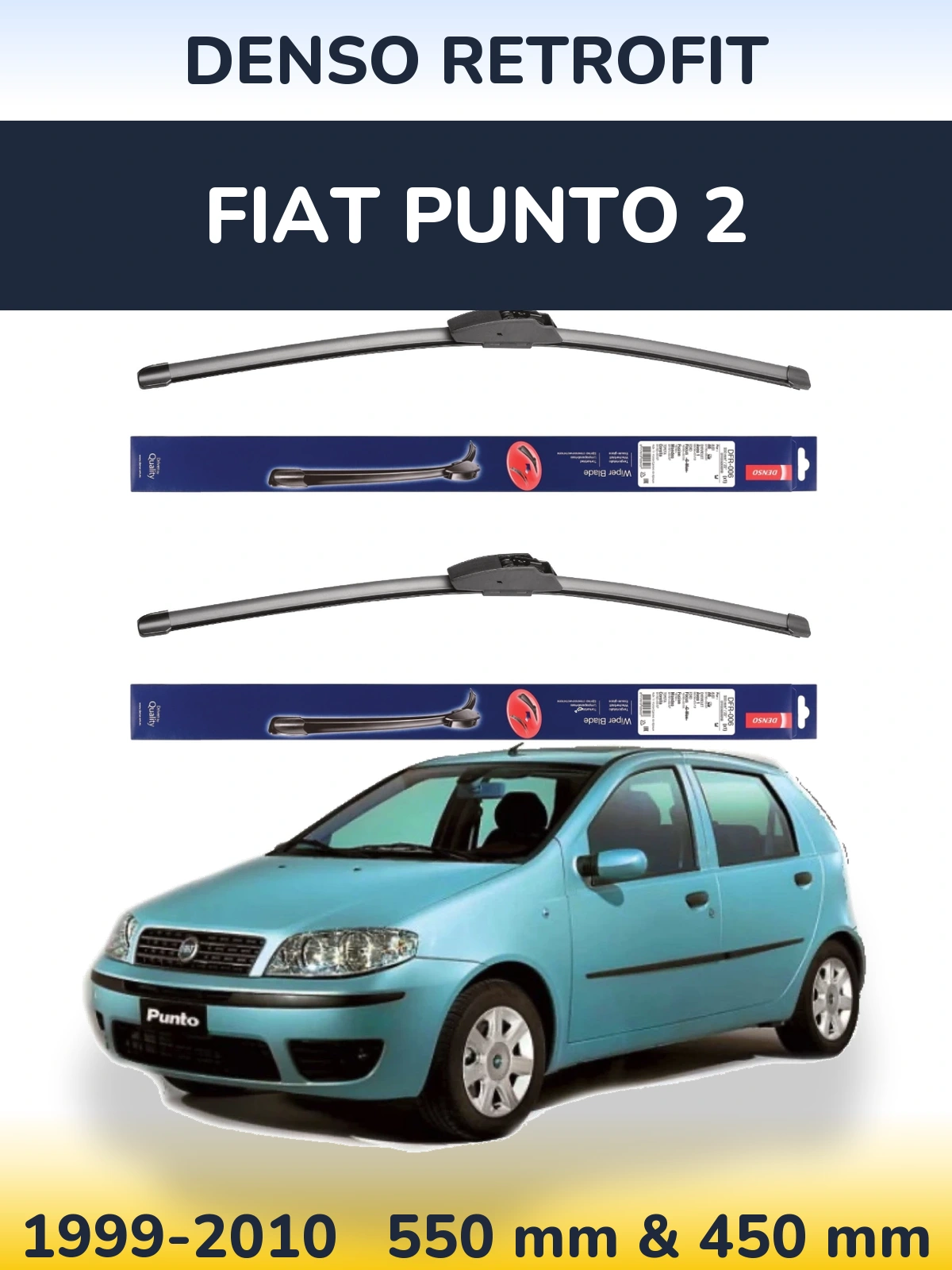 Torkarblad Denso Retrofit för Fiat Punto 2