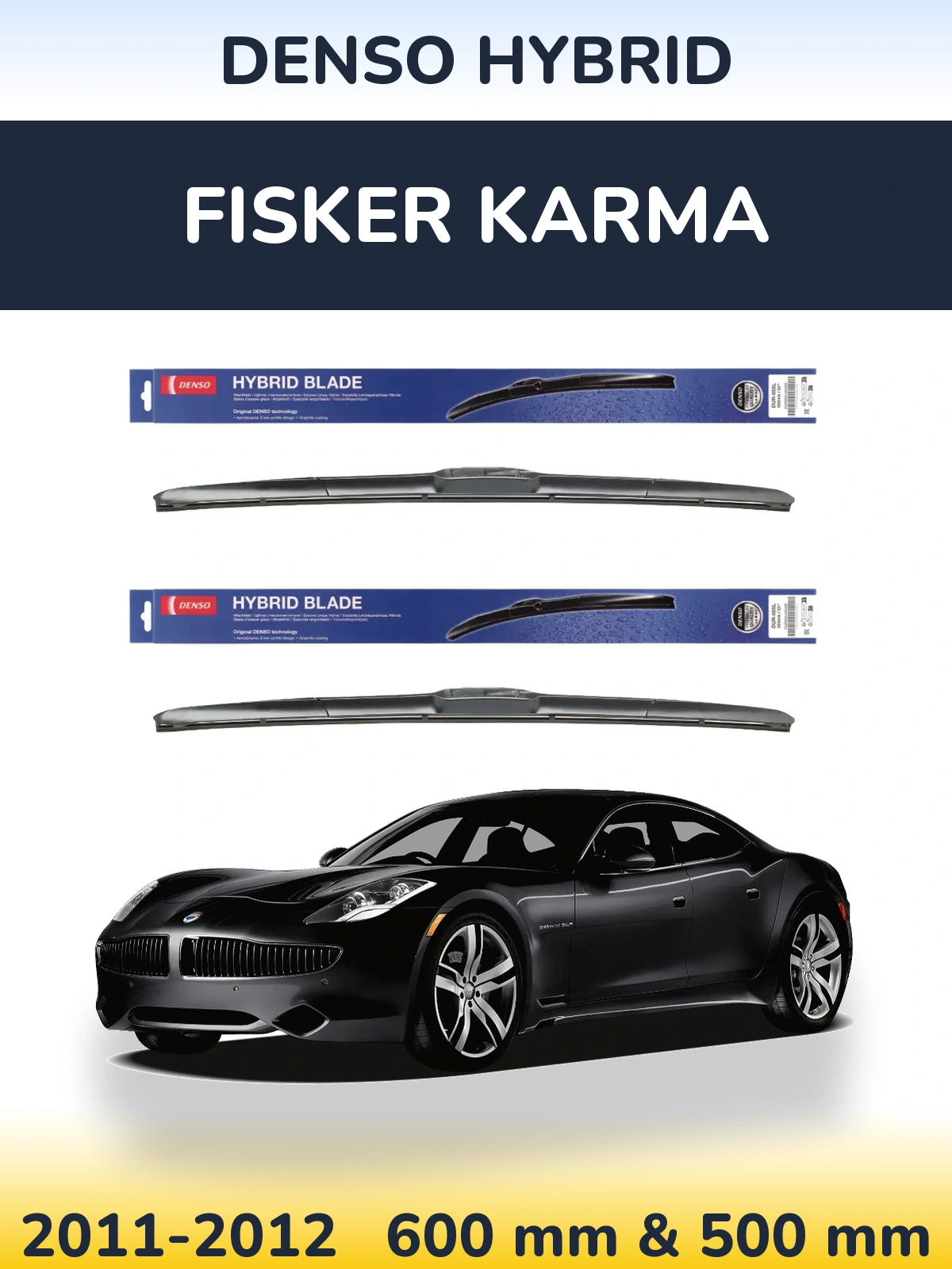 Torkarblad Denso Hybrid för Fisker Karma