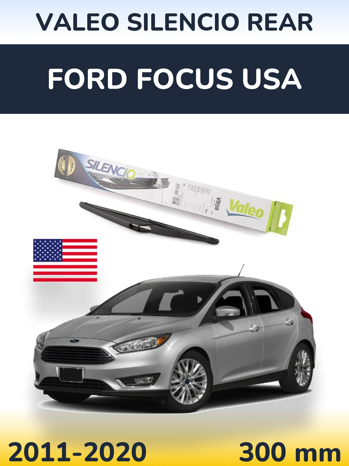 Torkarblad Valeo Silencio Rear för Ford Focus USA