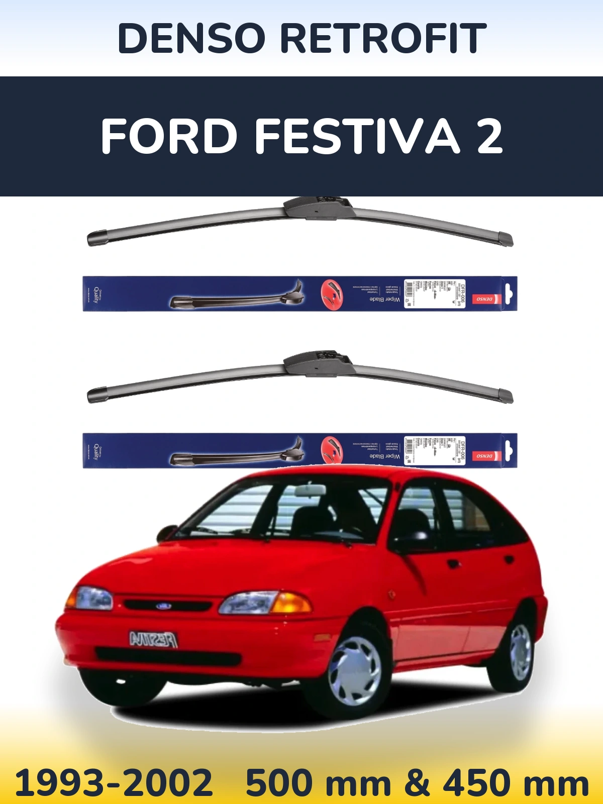 Torkarblad Denso Retrofit för Ford Festiva 2