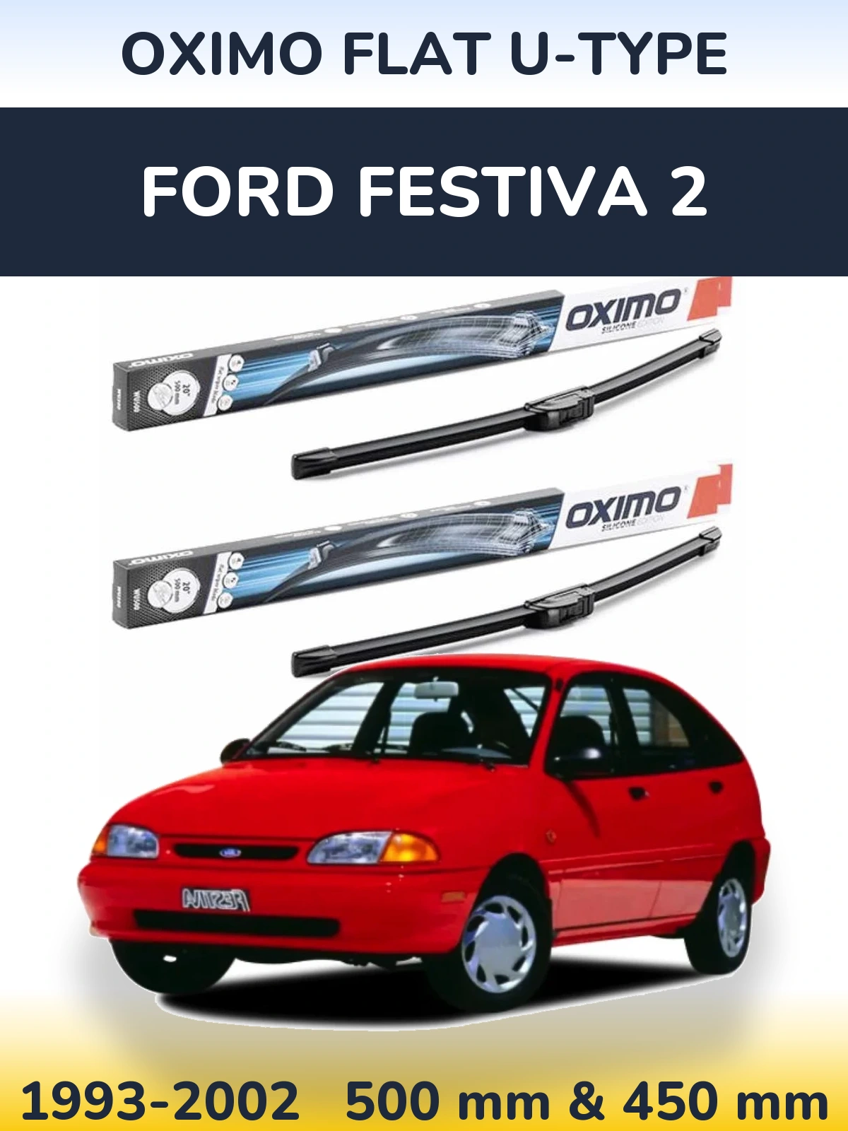 Torkarblad Oximo Flat U-type för Ford Festiva 2