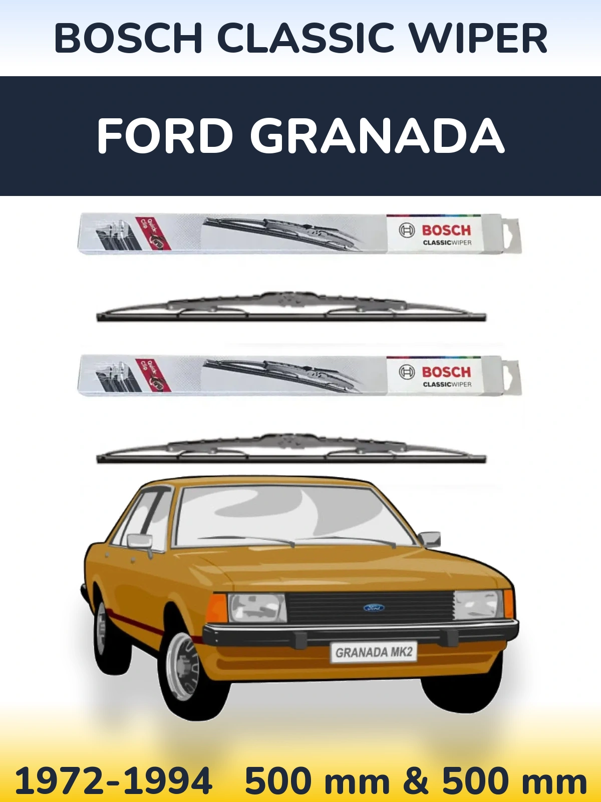 Torkarblad BOSCH Classic Wiper för Ford Granada