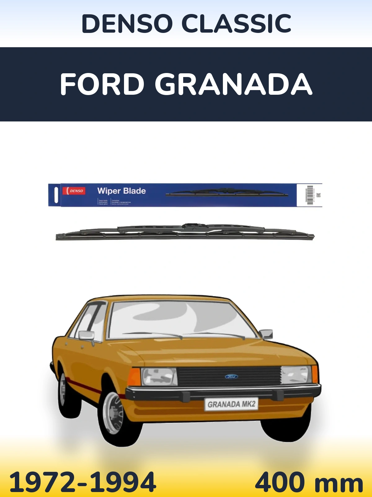 Задня щітка Denso Classic 400 мм для Ford Granada 1972-1994