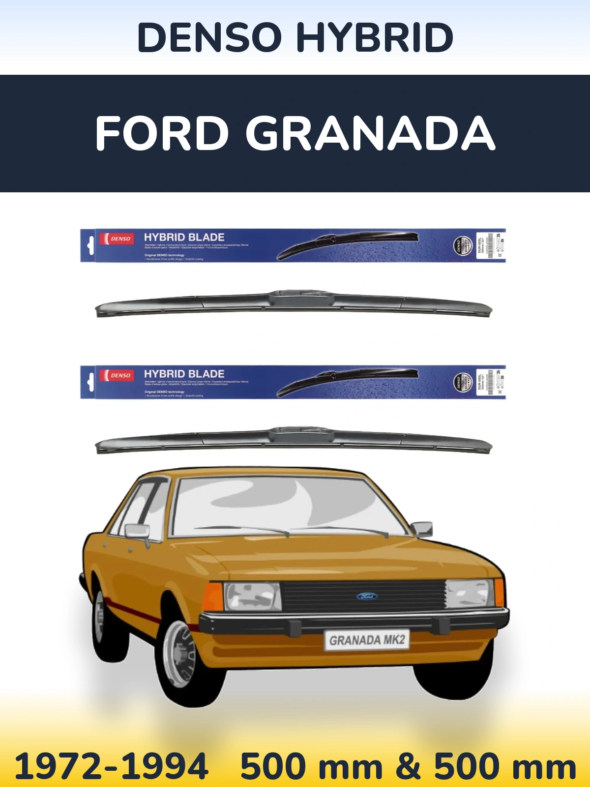 Torkarblad Denso Hybrid för Ford Granada