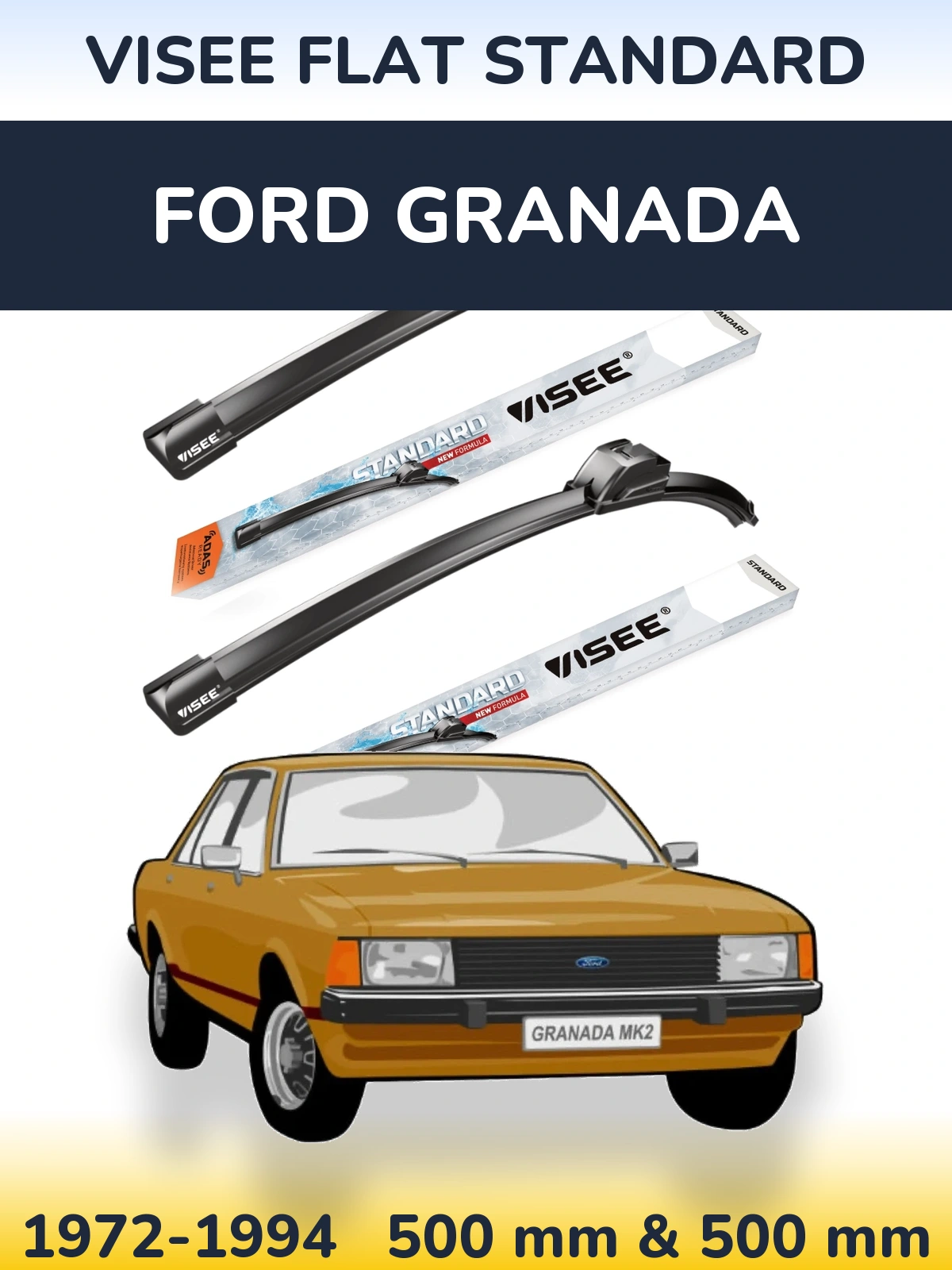 Torkarblad VISEE FLAT STANDARD för Ford Granada