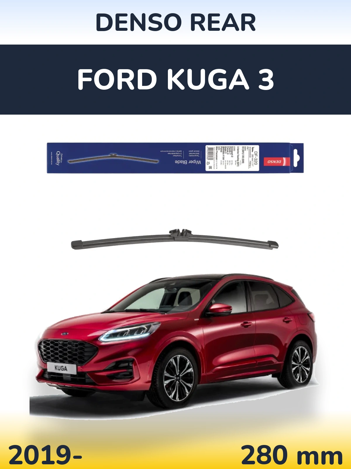 Rear wiper blade Denso Rear 280 mm for Ford Kuga 3 2019-2026