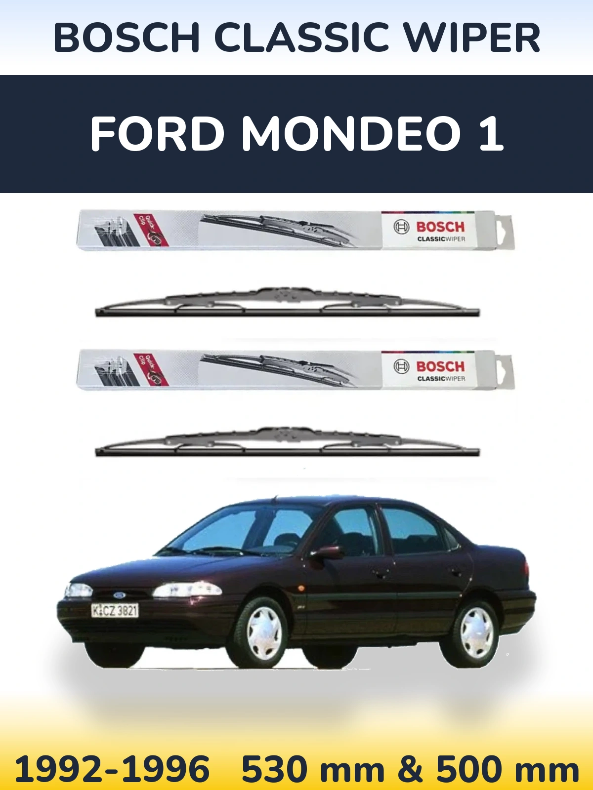 Torkarblad BOSCH Classic Wiper för Ford Mondeo 1