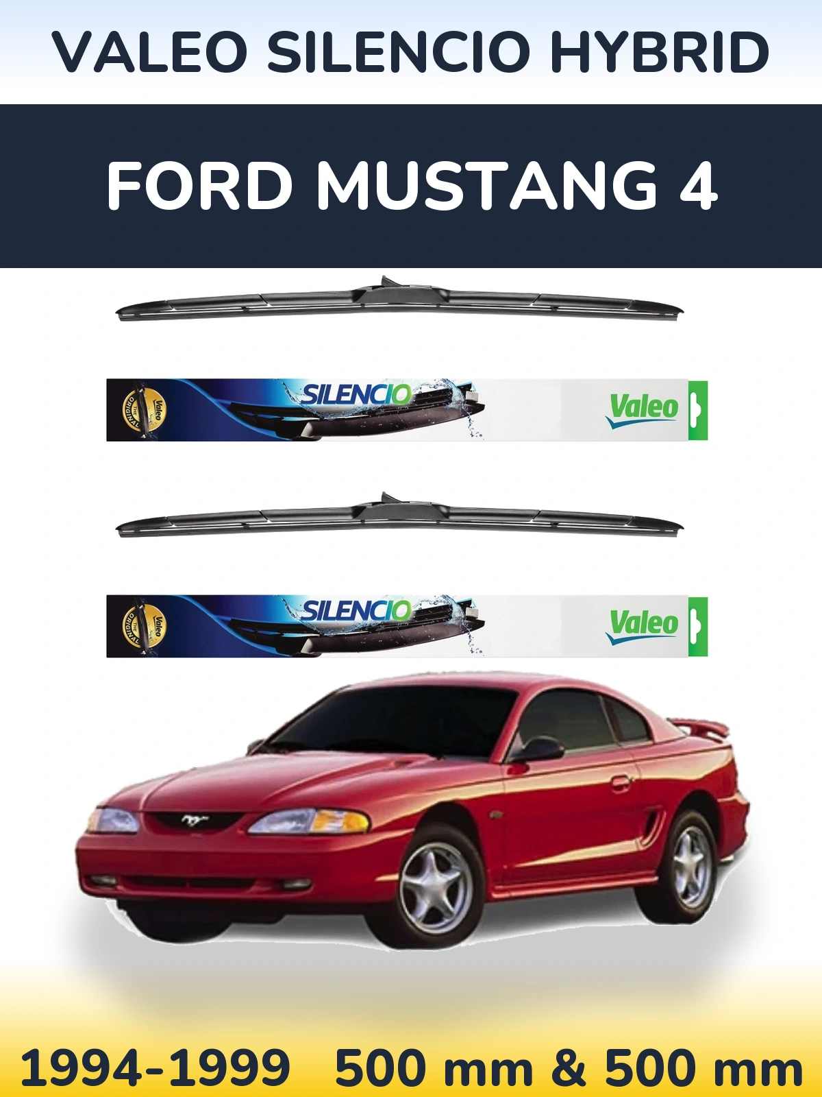 Torkarblad Valeo Silencio Hybrid för Ford Mustang 4