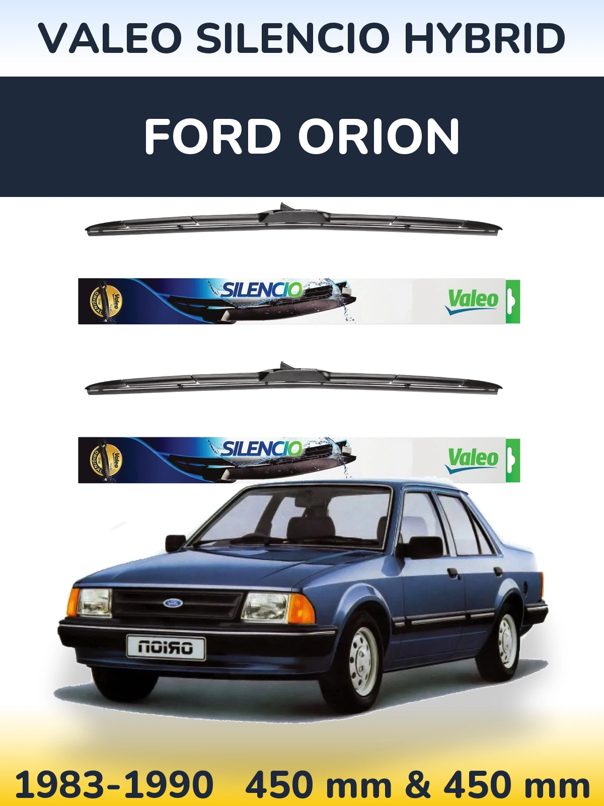 Torkarblad Valeo Silencio Hybrid för Ford Orion