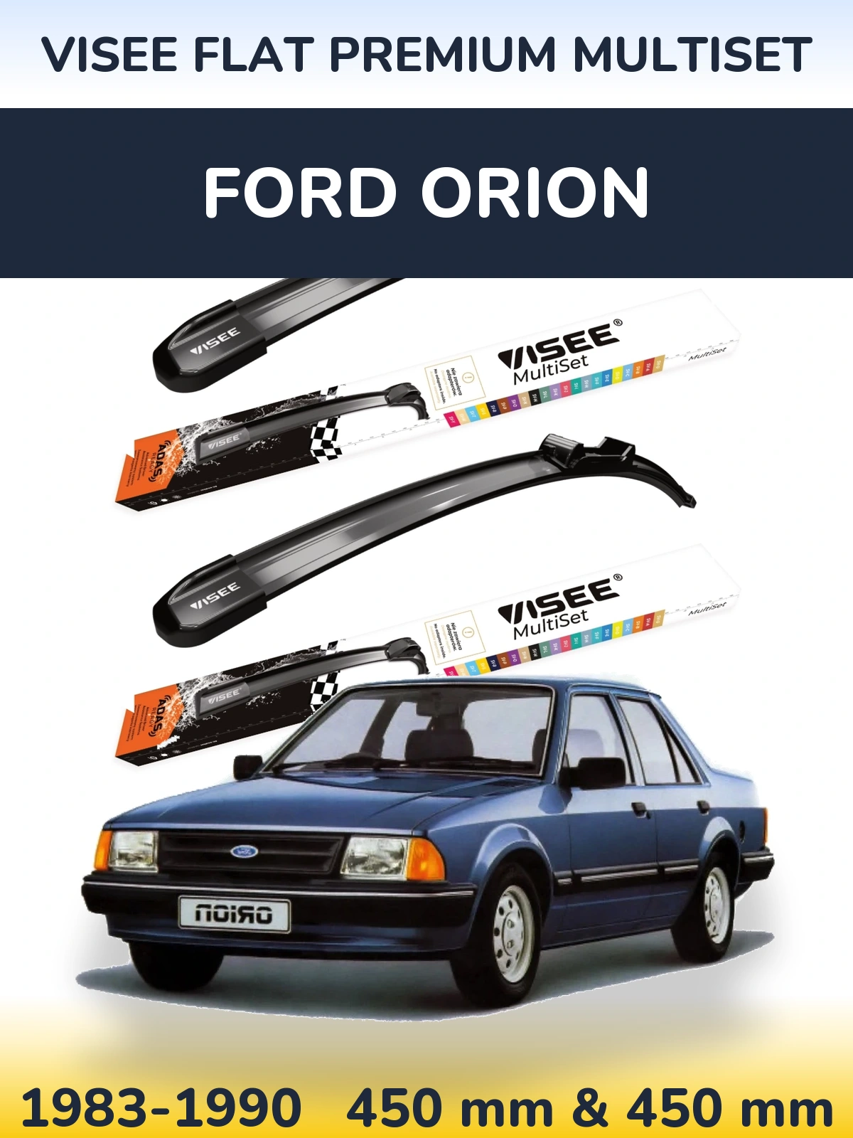 Torkarblad VISEE FLAT PREMIUM MultiSet för Ford Orion