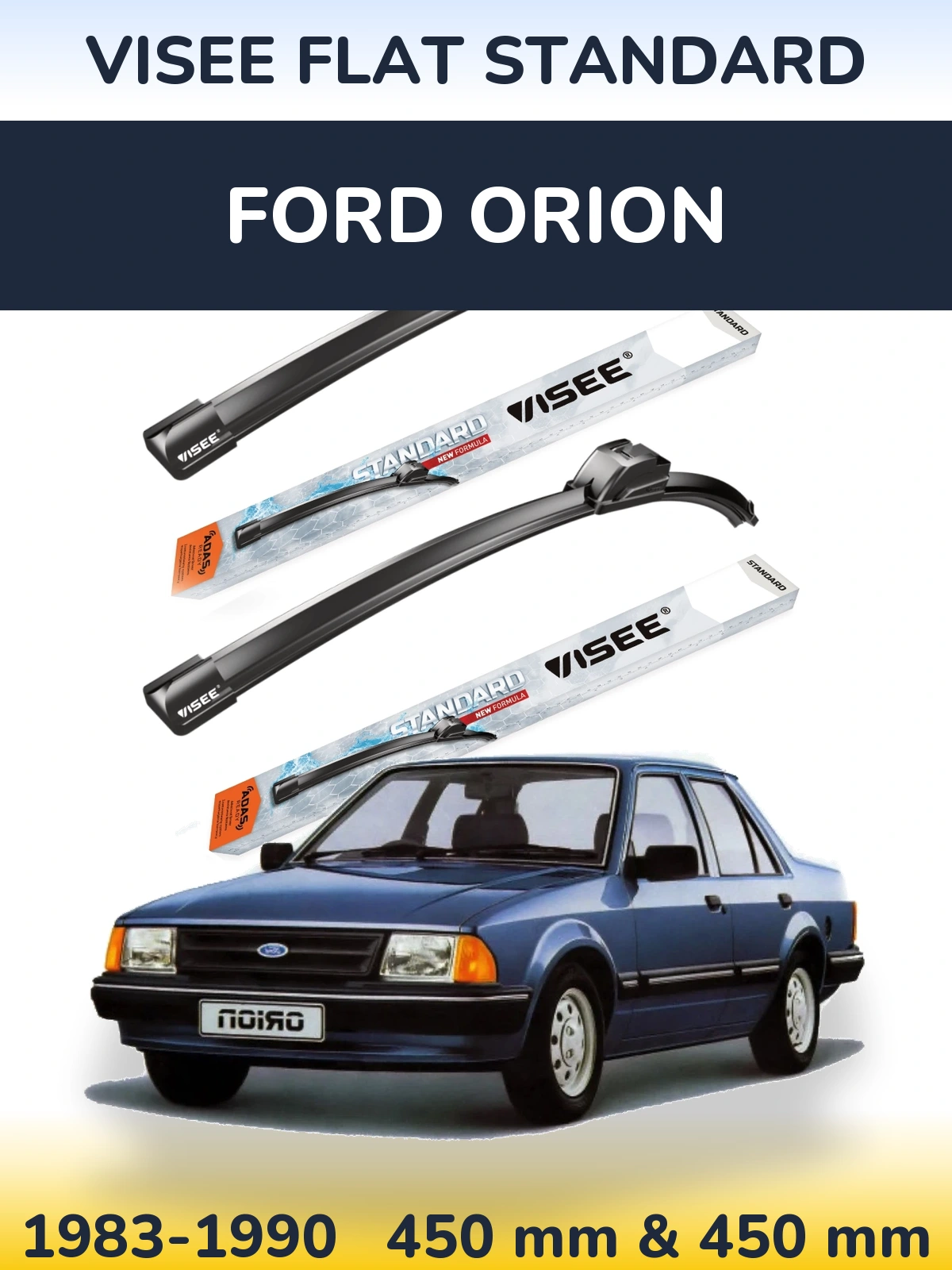 Torkarblad VISEE FLAT STANDARD för Ford Orion