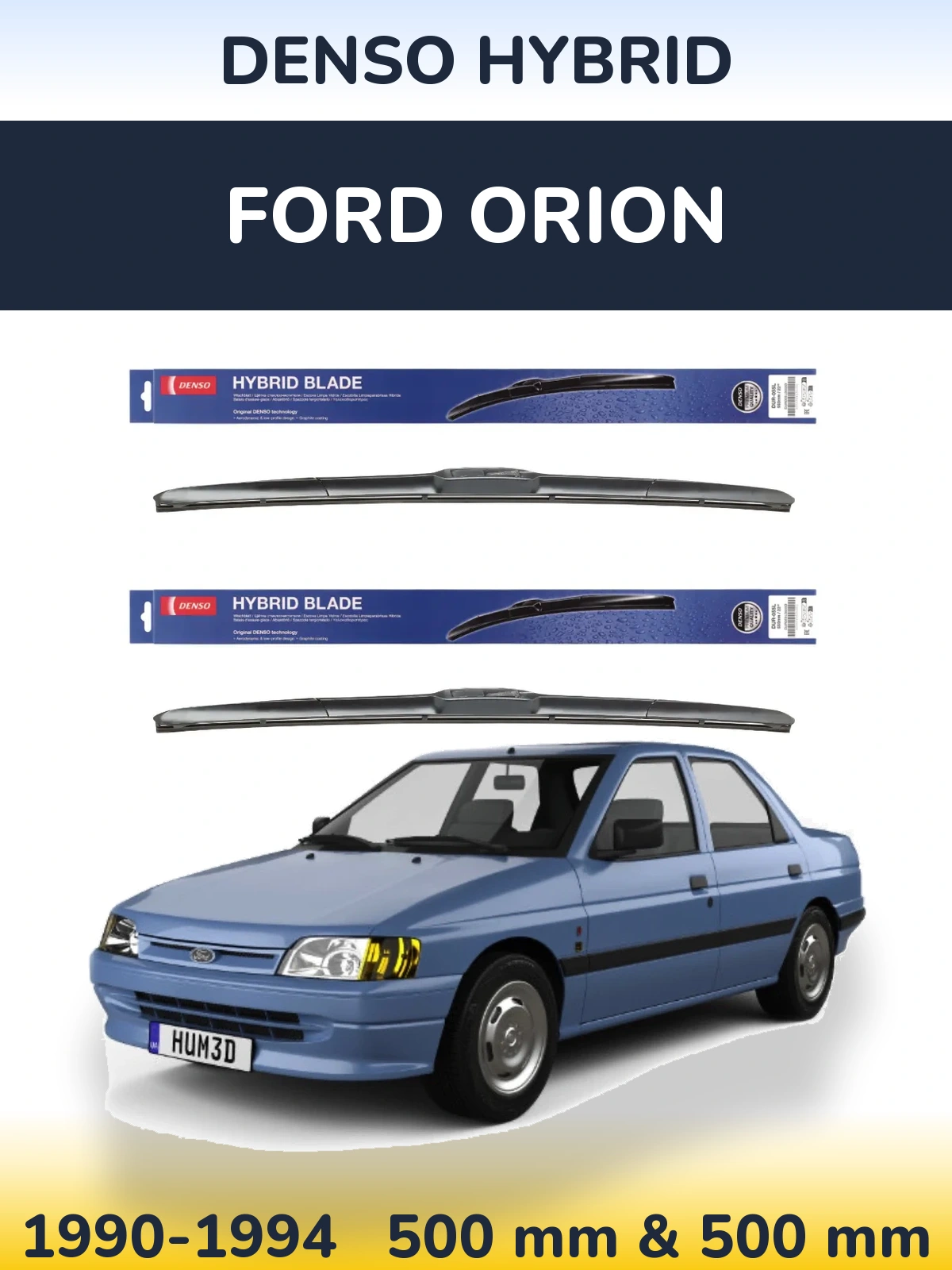 Torkarblad Denso Hybrid för Ford Orion