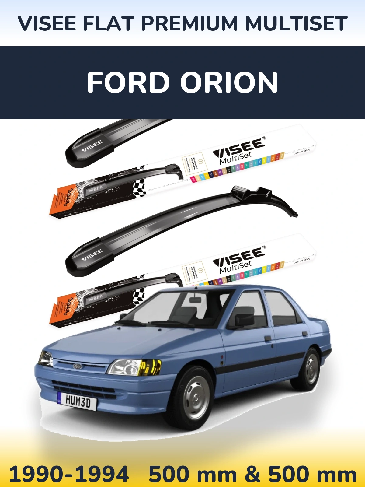 Torkarblad VISEE FLAT PREMIUM MultiSet för Ford Orion