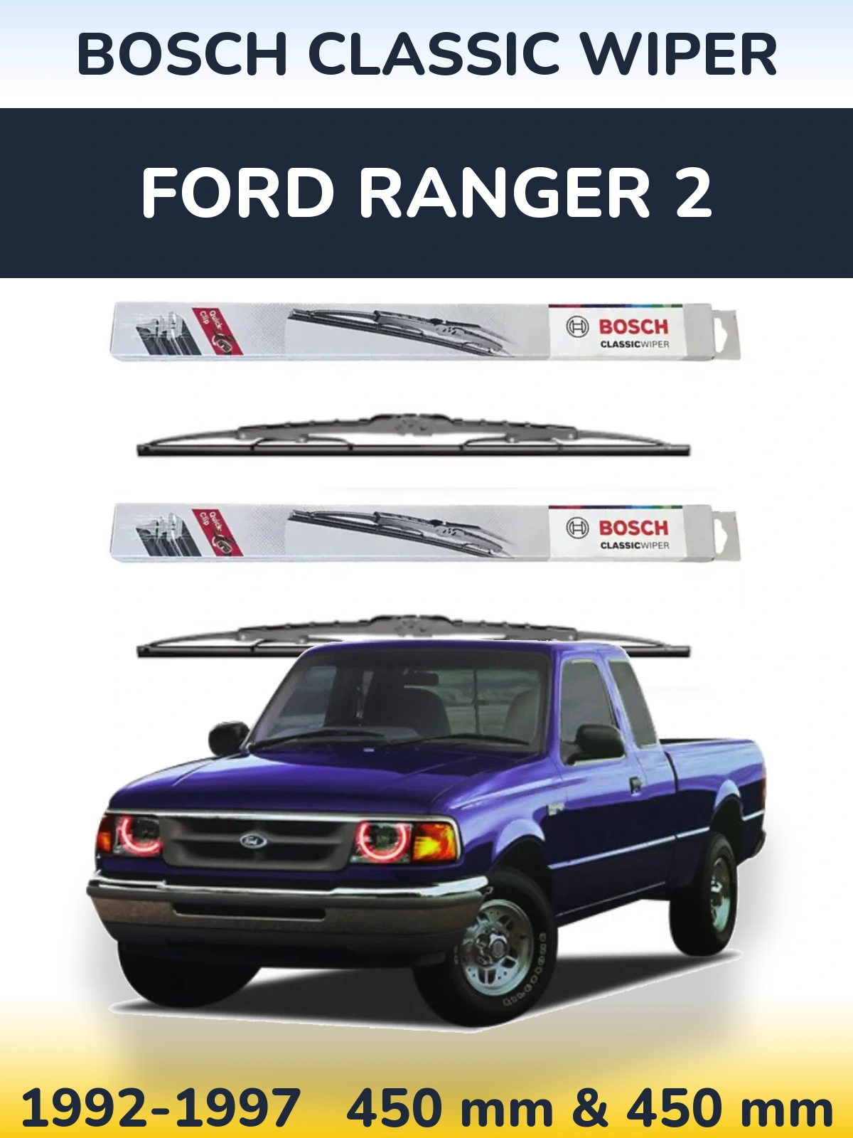 Torkarblad BOSCH Classic Wiper för Ford Ranger 2